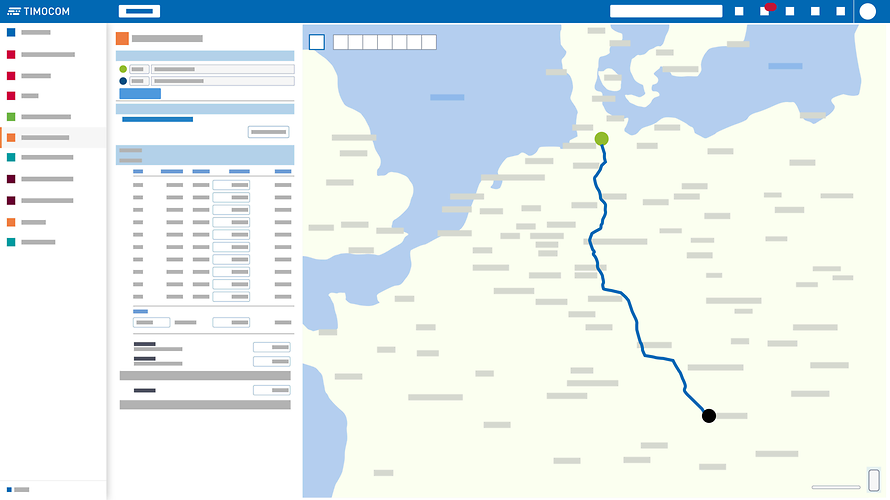 Calcula rutas de camiones en el marketplace de TIMOCOM