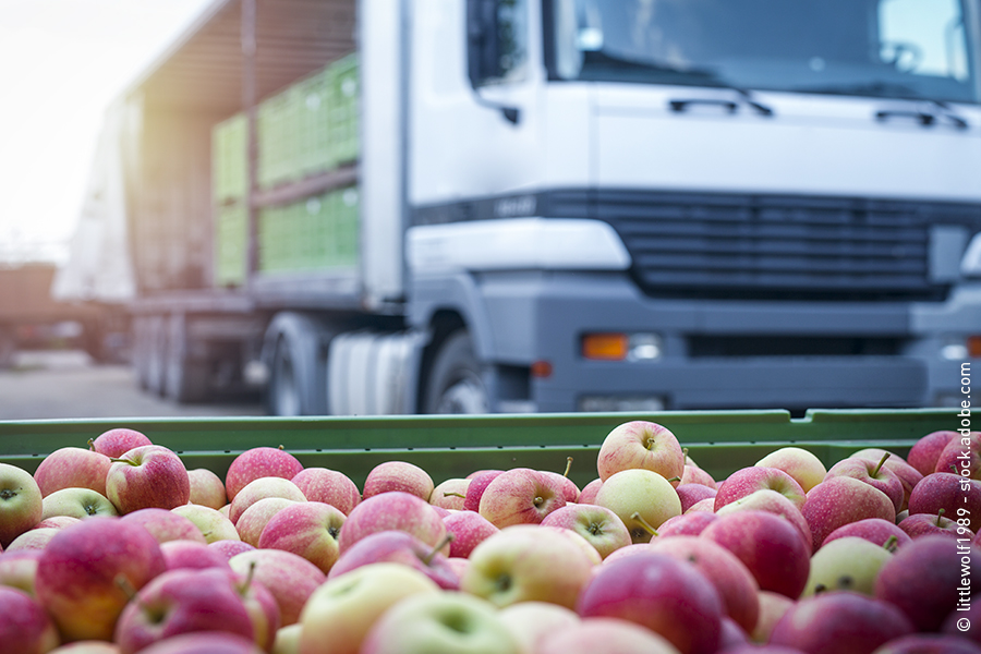 camion con manzanas